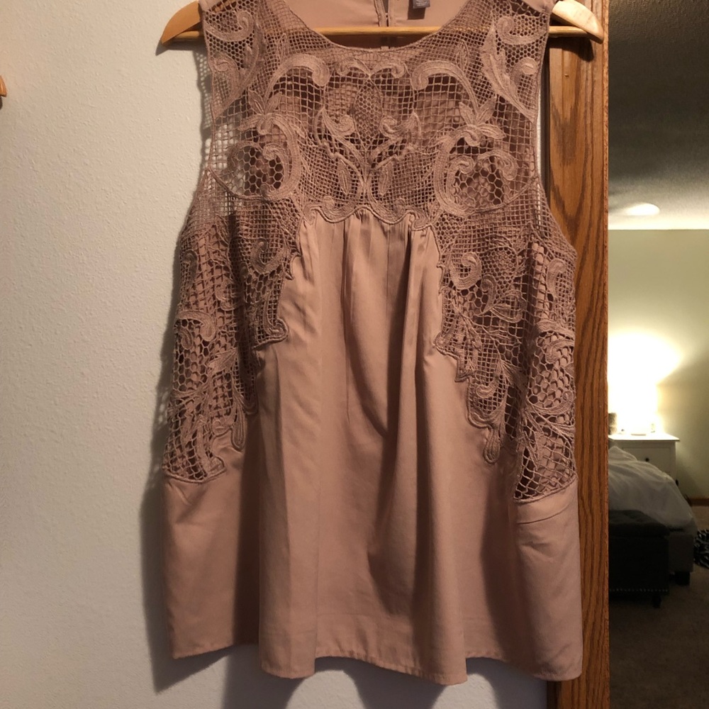 Chelsea28 blush lace tank